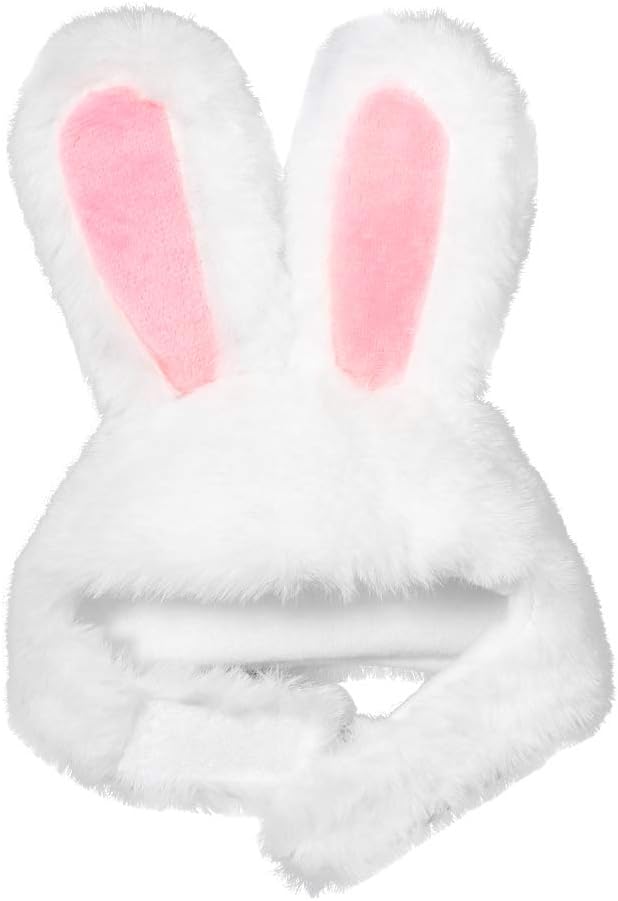 Cute Costume Bunny Rabbit Hat with Ears for Cats & Small Dogs Party Costume Easter Pet Accessory Headwear