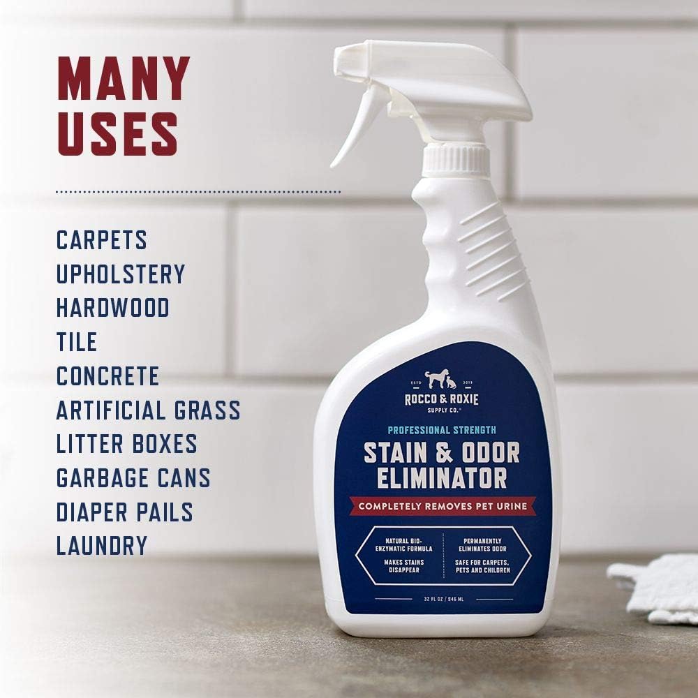 Stain & Odor Eliminator for Strong Odor - Enzyme Pet Odor Eliminator for Home - Carpet Stain Remover for Cats & Dog Pee - Enzymatic Cat Urine Destroyer - Carpet Cleaner Spray