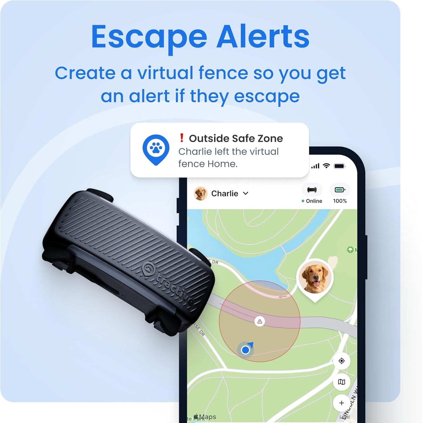Smart Dog GPS Tracker | Live Pet Tracker with Virtual Fence | Vital Signs Monitoring of Heart & Respiratory Rate | Bark Monitoring | Dog Collar Attachment (Brown)