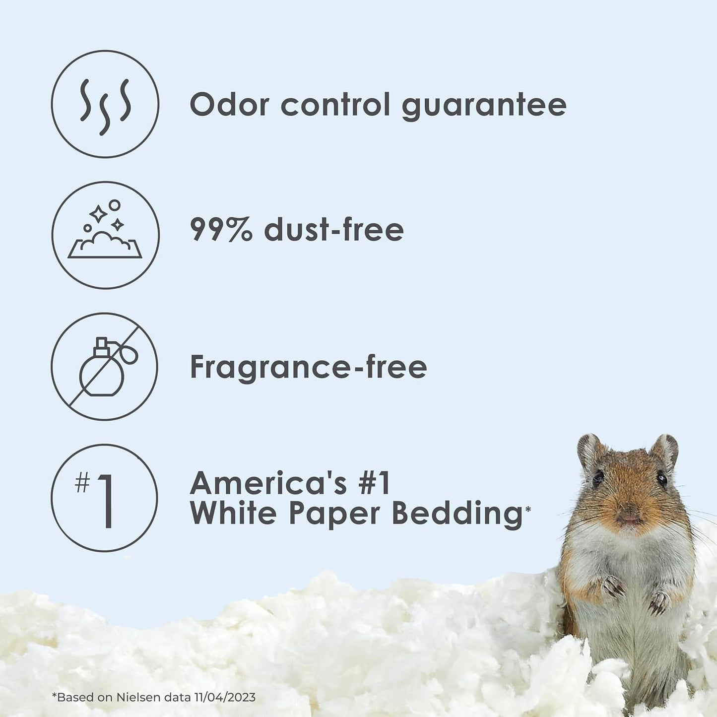 Clean & Cozy White Paper Bedding, Made for Small Animals, 49.2 Liters