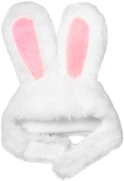 Cute Costume Bunny Rabbit Hat with Ears for Cats & Small Dogs Party Costume Easter Pet Accessory Headwear