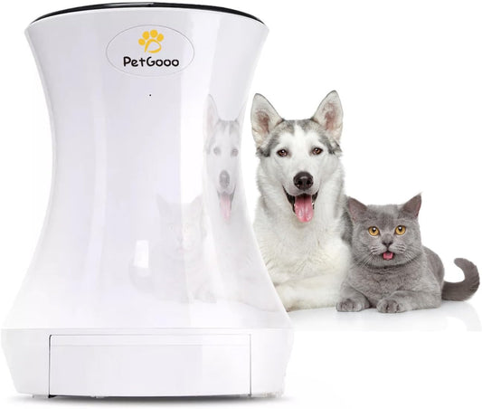 Automatic Cat Food Dispenser, 3.2L Automatic Timed Cat Feeders for Dry Food, up to 20 Portions 4 Meals per Day, Pet Feeder for Cats/Dogs
