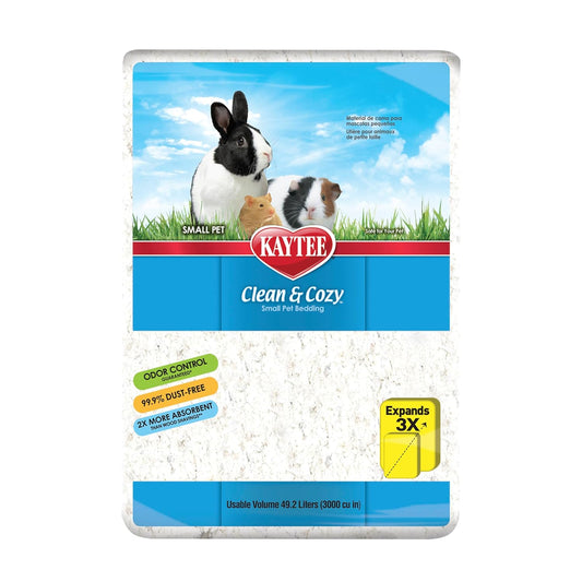 Clean & Cozy White Paper Bedding, Made for Small Animals, 49.2 Liters