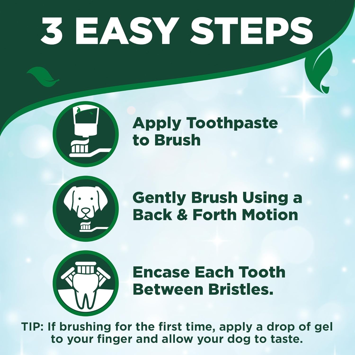 Dog Toothpaste & Dog Toothbrush, Dental Kit, Plaque Remover for Teeth, Whitens Teeth, Freshens Canine Breath, Veterinarian Formula, Finger Toothbrush Included